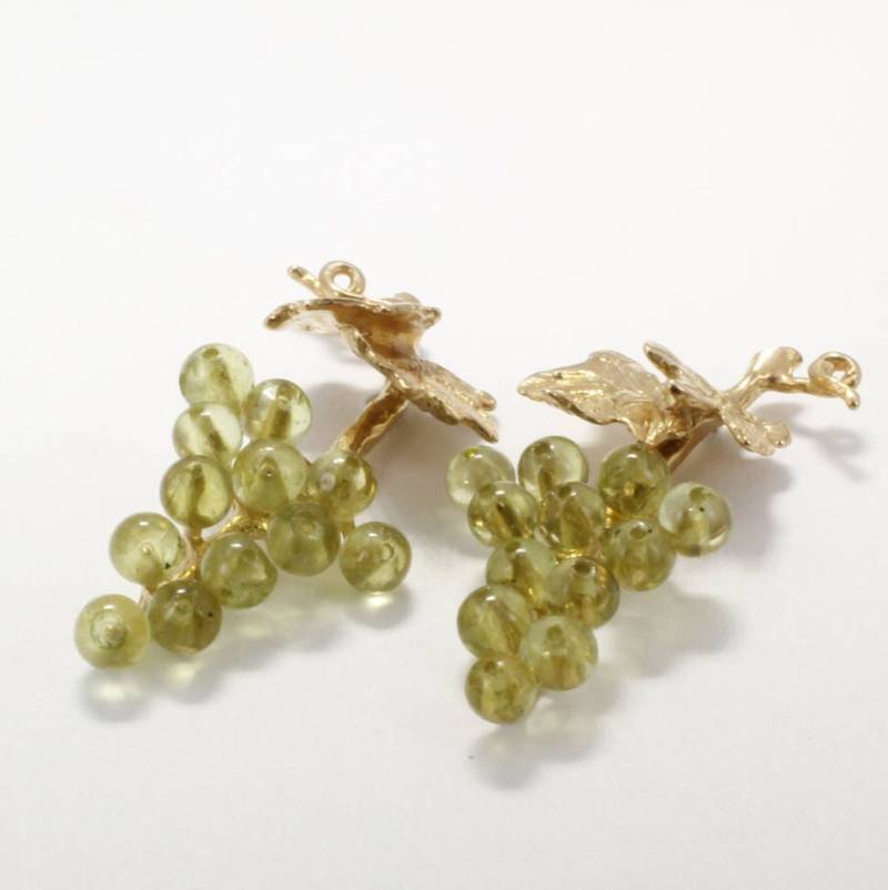 Gold Peridot Trauben Ohrringe August Birthstone Schmuck von Agrijewelry