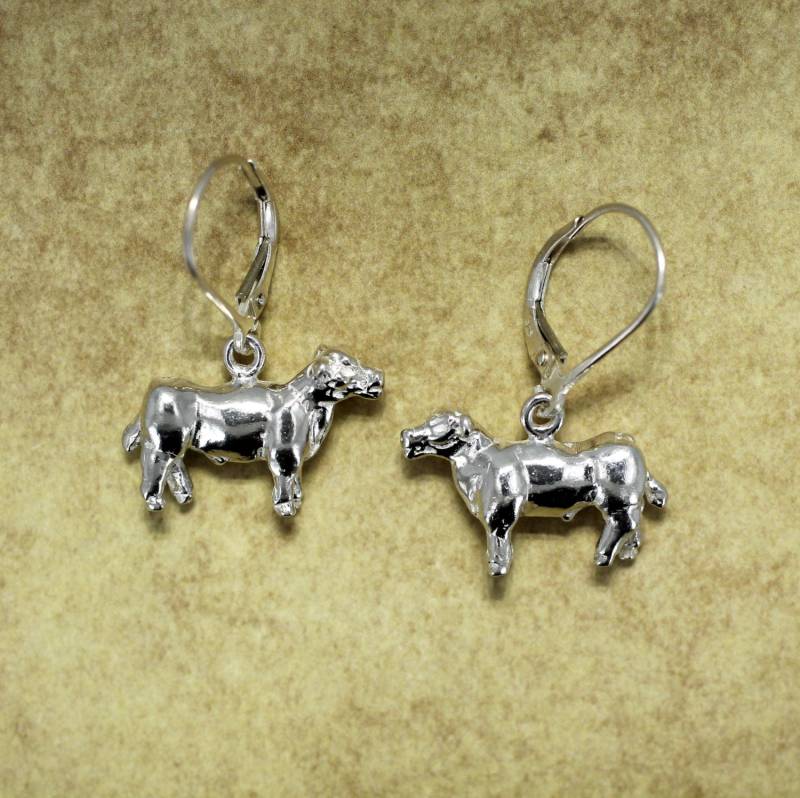Zeigen Steer Baumseider Ohrringe in 925 Sterling Silber von Agrijewelry