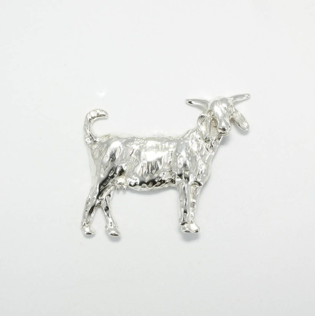 sterling Silber Boer Ziege Krawatte Tack - Anstecknadel Schmuck von Agrijewelry