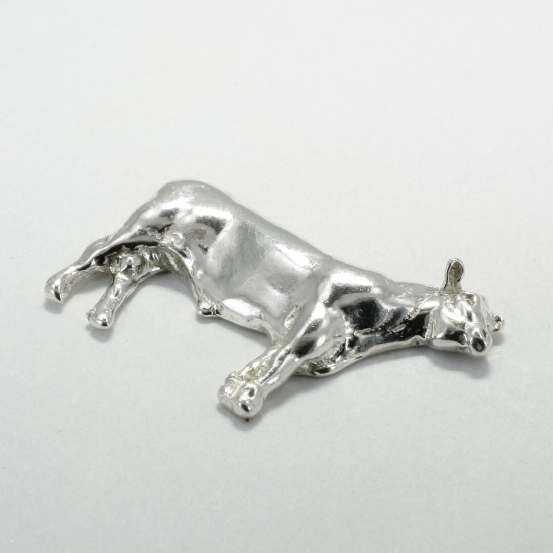 sterling Silber Champion Bull Krawatte Tack - Viehzüchter Geschenk sterling Silber Champion Bull Krawatte Tack - Viehzüchter Geschenk von Agrijewelry