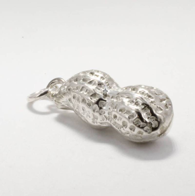 sterling Silber Erdnuss Charm Großer 3D Nuss Schmuck von Agrijewelry