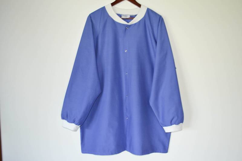 Blaue Arbeit Jacke Frauen Blau Arbeitskleidung Kleidung Künstler Tragen Blaue Mühsam Hipster Einheitliche Groß von AgritasVintage