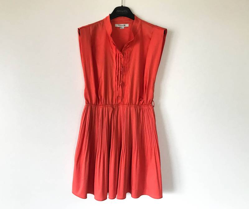 Orange Kleid Taste Up Pullover Baumwolle Mini Sarafan Sommerkleid Kleine Größe Sommer Mädchen Ärmelloses von AgritasVintage