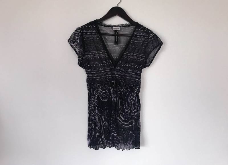 Vintage Bluse Damen Sommerbluse Unkonventionelle Tunika Sommer Tage Hippie Kastig Shirt Kleine Größe von AgritasVintage