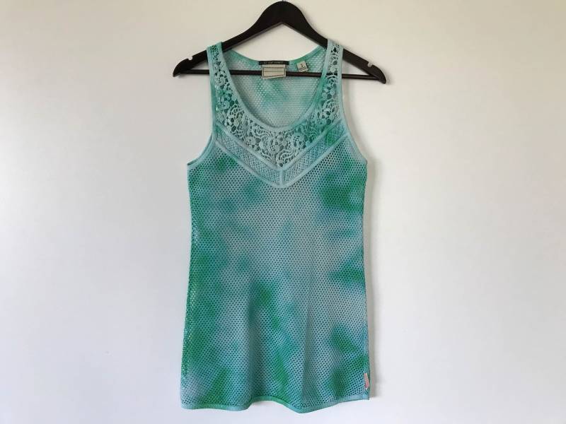 Vintage Knit Cardigan Sommer Knitted Green Blazer Frauen Boho Cardigan Ärmellose Crocheted Vest Small Size von AgritasVintage