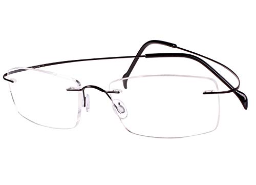 Agstum Reines Titan randloser Rahmen optische Scharnierbrille für Damen und Herren, Schwarz , M Agstum Reines Titan randloser Rahmen optische Scharnierbrille für Damen und Herren, Schwarz , M von Agstum