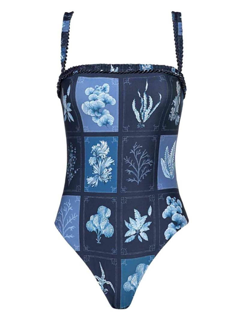 Agua By Agua Bendita Limón Algae Badeanzug mit grafischem Print - Blau von Agua By Agua Bendita