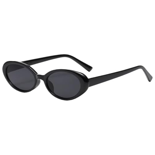 Agvdg Braune Gläser, ovale Brille, modisch, Retro, 90er-Jahre-Sonnenbrille, schmal, klein, Schildpatt-Rahmen, Schwarz Agvdg Braune Gläser, ovale Brille, modisch, Retro, 90er-Jahre-Sonnenbrille, schmal, klein, Schildpatt-Rahmen, Schwarz von Agvdg