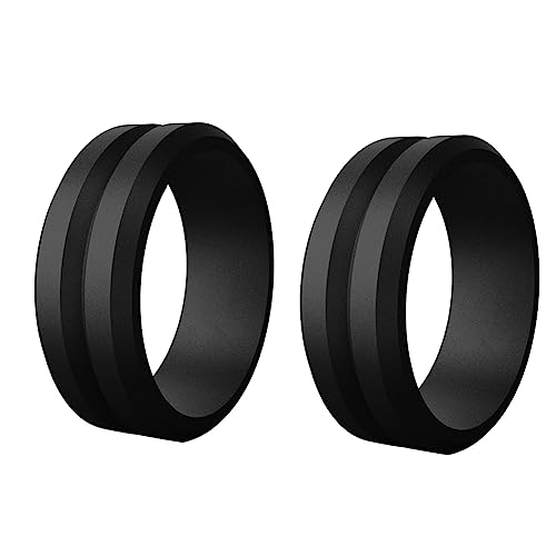 Agwuoetr 2 Stück 8 mm Beliebter Ehering Aus Silikon in Den Größen 7–14, Umweltfreundlicher Outdoor-Sportring 9 von Agwuoetr