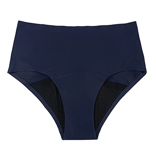 Ahagogo Periode Bikinihose Damen Menstruation Auslaufsichere Badeshorts Periode Bikini Bottoms Periode Höschen Mittlere Taille für Teenager Mädchen (#H3-Blue, M) von Ahagogo