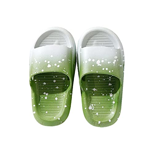Badelatschen Junge Unisex Mädchen Schwimmschuhe Badeschlappen Hausschuhe Sommer Dusch Badeschuhe Jungen Mädchen Sandalen Strand Pantoletten Weiche rutschfest Mädchen Hausschuhe (Green, 34 Big Kids) von Ahagogo