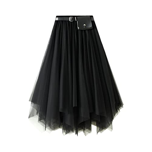 Mesh Layered Midi Unregelmäßiger Tüllrock Damen Sommer Hohe Taille Up Party Petticoat Rock Eleganter Tutu Midirock für Damen Bleistiftrock Rot Mesh Layered Midi Unregelmäßiger Tüllrock Damen Sommer Hohe Taille Up Party Petticoat Rock Eleganter Tutu Midirock für Damen Bleistiftrock Rot von Ahagogo