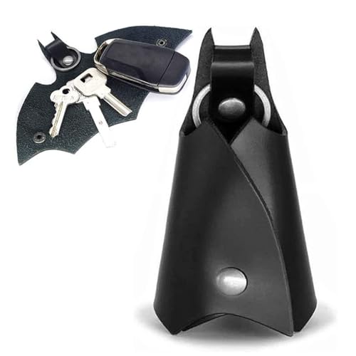 Ahaimy Batman Schlüsselanhänger, Batman Kunstleder Schlüsseletui, Kunstleder Schlüsseletui Brieftasche, Fledermaus Keychain, Auto Leder Schlüsseletui Key Organizer, Für Alle Arten Von Schlüsseln von Ahaimy