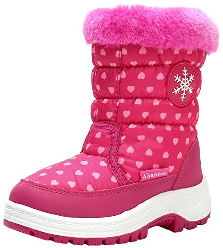 Ahannie Mädchen Schneestiefel, Kinder Warmem Winterstiefel,Baby-Mädchen Winterstiefel Schneeschuhe von Ahannie