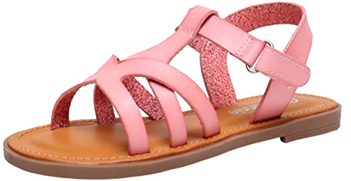 Ahannie Mädchen Sommer Riemchensandalen,Kinder Sandale mit Riemen und Schnalle(GD666-Rosa-EU 28/US 11/UK 10) von Ahannie