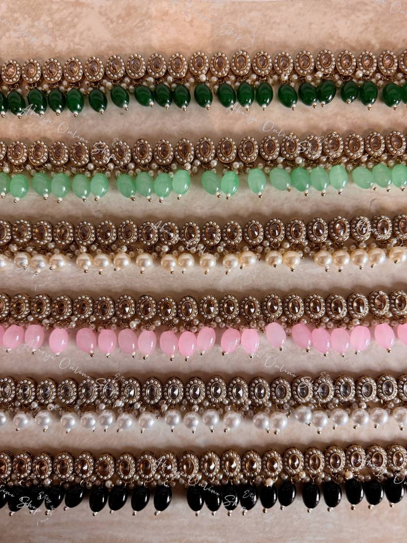 Anugrah Kollektion - Polki Design Taillenkette in Verschiedenen Farben Designer Schmuck Bester Qualität von AharyaOnlineShop