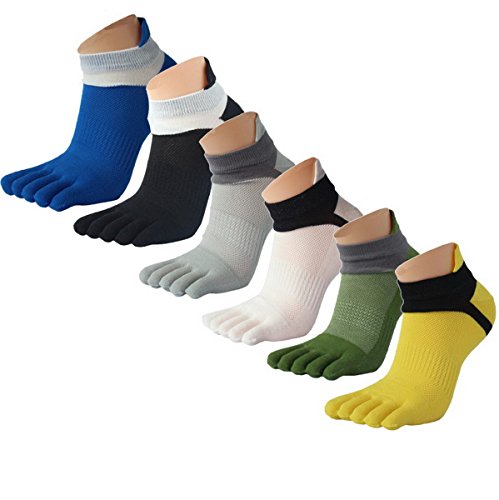 Ahatech 6 Stk, Herren Zehensocken Baumwoll Männer Sport laufende Zehen Socken Sportsocken Ahatech 6 Stk, Herren Zehensocken Baumwoll Männer Sport laufende Zehen Socken Sportsocken von Ahatech