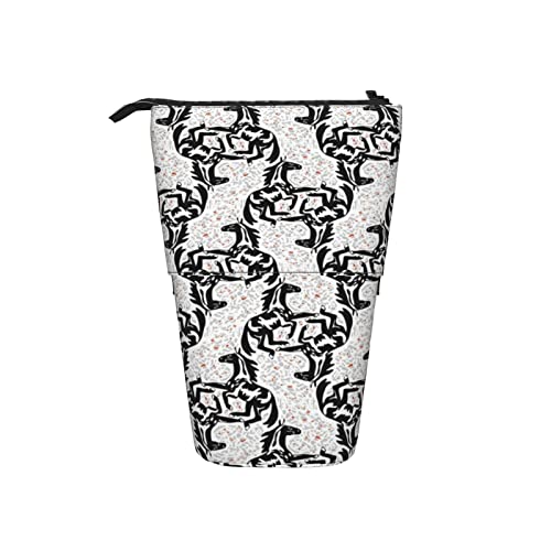 Ahdyr Black Horse Jumble Teleskop-Federmäppchen, Stand-Up-Organizer, Kosmetiktasche, Make-up-Tasche, Schreibwaren, Federmäppchen Ahdyr Black Horse Jumble Teleskop-Federmäppchen, Stand-Up-Organizer, Kosmetiktasche, Make-up-Tasche, Schreibwaren, Federmäppchen von Ahdyr