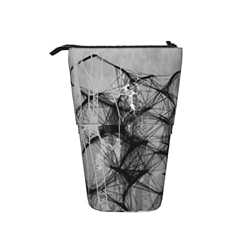 Ahdyr Black Ocean Teleskop-Federmäppchen Stand-Up-Organizer Kosmetiktasche Make-up-Tasche Schreibwaren Stiftetui von Ahdyr