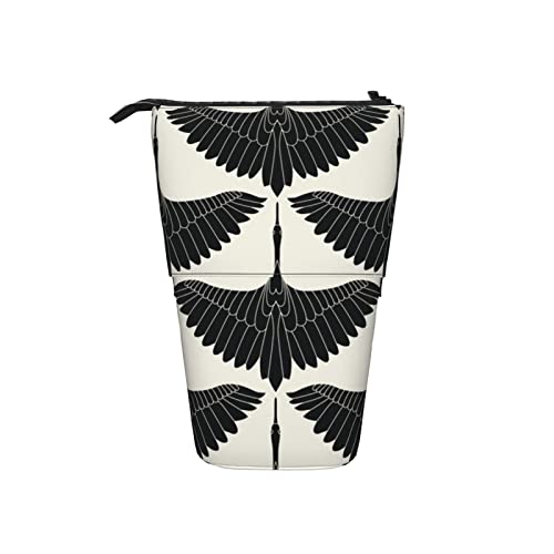 Ahdyr Black Swan Secret Hearts Teleskop-Federmäppchen Stand-Up-Organizer Kosmetiktasche Make-up-Tasche Schreibwaren Stiftetui von Ahdyr