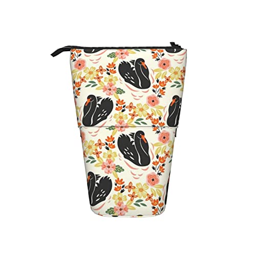 Ahdyr Black Swan Teleskop-Federmäppchen, Stand-Up-Organizer, Kosmetiktasche, Make-up-Tasche, Schreibwaren, Federmäppchen Ahdyr Black Swan Teleskop-Federmäppchen, Stand-Up-Organizer, Kosmetiktasche, Make-up-Tasche, Schreibwaren, Federmäppchen von Ahdyr