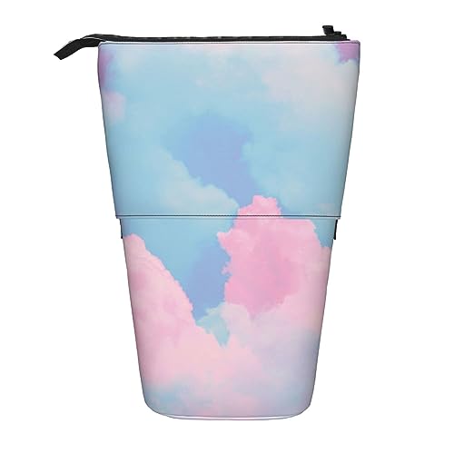 Ahdyr Fantacy Sky Stehendes Federmäppchen, niedliche Stifttasche, Teleskop-Briefpapiertasche, Make-up-Kosmetiktasche für Frauen im Büro von Ahdyr