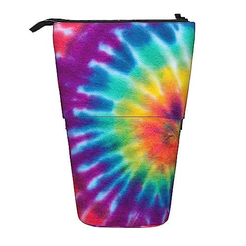 Ahdyr Federmäppchen, niedliches stehendes Federmäppchen, einziehbares Federmäppchen, Batikmuster-Briefpapier-Organizer-Tasche von Ahdyr