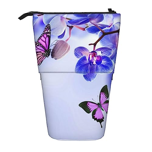 Ahdyr Federmäppchen, niedliches stehendes Federmäppchen, einziehbares Federmäppchen, Blumen-Briefpapier-Organizer-Tasche Ahdyr Federmäppchen, niedliches stehendes Federmäppchen, einziehbares Federmäppchen, Blumen-Briefpapier-Organizer-Tasche von Ahdyr