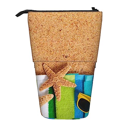 Ahdyr Federmäppchen, niedliches stehendes Federmäppchen, einziehbares Federmäppchen, Flip-Flops, Brillen, Schreibwaren-Organizer-Tasche von Ahdyr