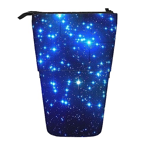 Ahdyr Federmäppchen, niedliches stehendes Federmäppchen, einziehbares Federmäppchen, Galaxy Stars Briefpapier-Organizer-Tasche von Ahdyr