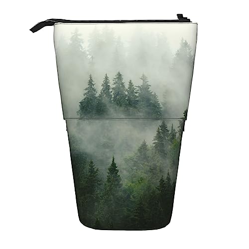 Ahdyr Federmäppchen, niedliches stehendes Federmäppchen, einziehbares Federmäppchen, Misty Landscape Briefpapier-Organizer-Tasche von Ahdyr