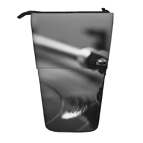 Ahdyr Federmäppchen, niedliches stehendes Federmäppchen, einziehbares Federmäppchen, Musikalbum-Rahmen, Schreibwaren-Organizer-Tasche von Ahdyr