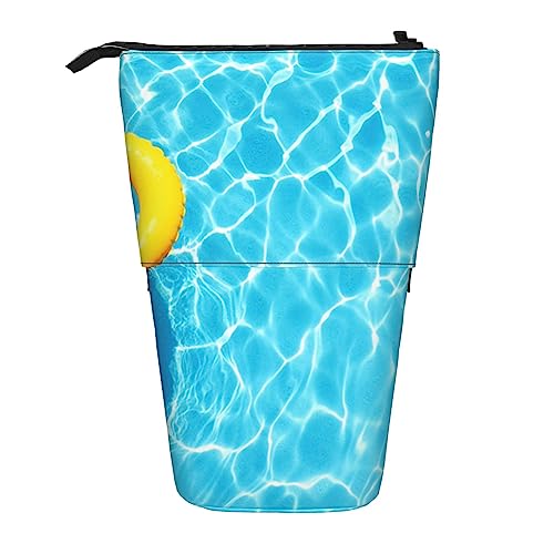 Ahdyr Federmäppchen, niedliches stehendes Federmäppchen, einziehbares Federmäppchen, Pool-Party-Briefpapier-Organizer-Tasche von Ahdyr