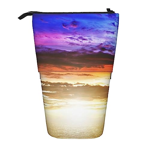 Ahdyr Federmäppchen, niedliches stehendes Federmäppchen, einziehbares Federmäppchen, Schreibwaren-Organizer-Tasche mit Meeresblick und Sonnenuntergang Ahdyr Federmäppchen, niedliches stehendes Federmäppchen, einziehbares Federmäppchen, Schreibwaren-Organizer-Tasche mit Meeresblick und Sonnenuntergang von Ahdyr