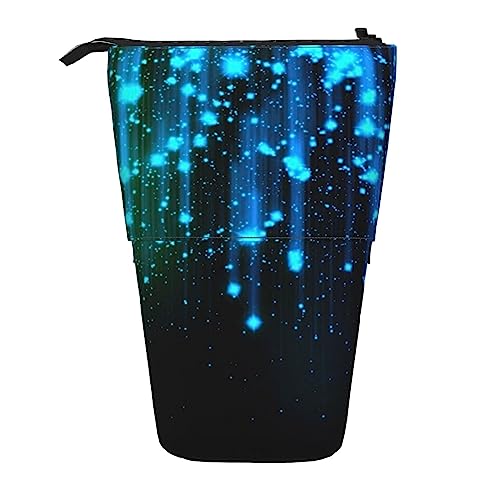 Ahdyr Federmäppchen, niedliches stehendes Federmäppchen, einziehbares Federmäppchen, Schreibwaren-Organizer-Tasche mit Sternenmotiv von Ahdyr