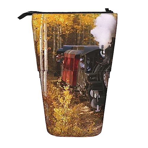 Ahdyr Federmäppchen, niedliches stehendes Federmäppchen, einziehbares Federmäppchen, Steam Train-Briefpapier-Organizer-Tasche Ahdyr Federmäppchen, niedliches stehendes Federmäppchen, einziehbares Federmäppchen, Steam Train-Briefpapier-Organizer-Tasche von Ahdyr