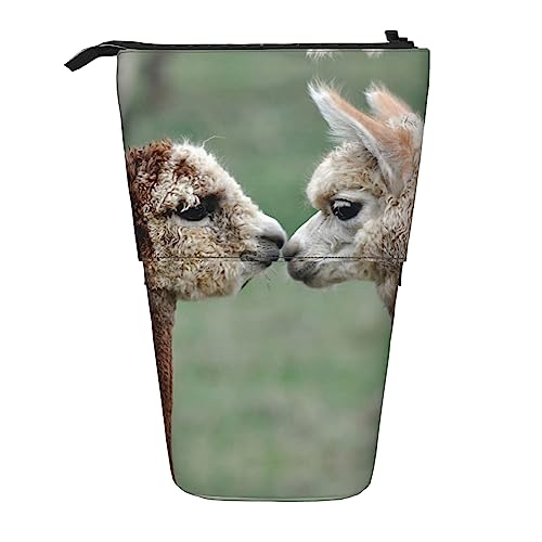 Ahdyr Federmäppchen, niedliches stehendes Federmäppchen, einziehbares Federmäppchen, lustige Alpaka-Briefpapier-Organizer-Tasche von Ahdyr