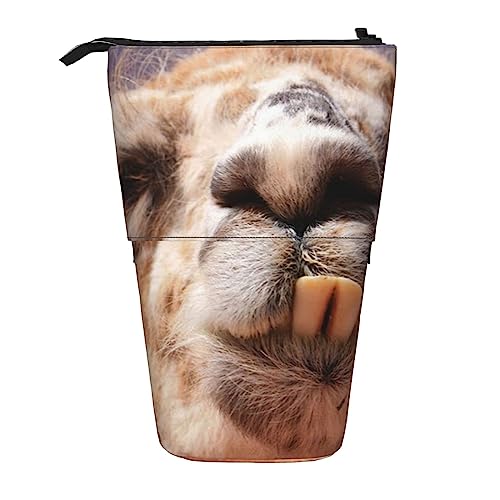 Ahdyr Federmäppchen, niedliches stehendes Federmäppchen, einziehbares Federmäppchen, lustige Alpaka-Lama-Briefpapier-Organizer-Tasche von Ahdyr