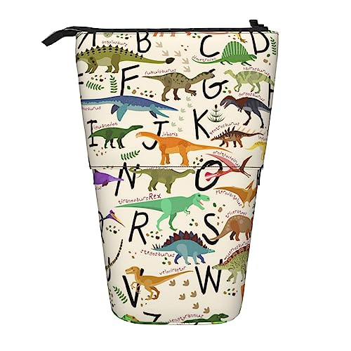 Ahdyr Federmäppchen, niedliches stehendes Federmäppchen, einziehbares Federmäppchen, stilvolle Lern-Alphabet-Briefpapier-Organizer-Tasche von Ahdyr