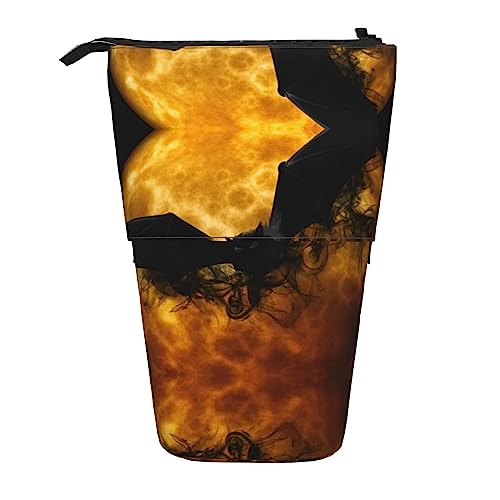 Ahdyr Federmäppchen, süßes stehendes Federmäppchen, einziehbares Federmäppchen, Halloween-Fledermaus-Briefpapier-Organizer-Tasche von Ahdyr