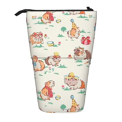 Ahdyr Federmäppchen, süßes stehendes Federmäppchen, einziehbares Federmäppchen, Meerschweinchen-Briefpapier-Organizer-Tasche von Ahdyr