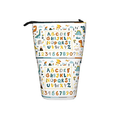 Ahdyr Federmäppchen Alphabet Kindischer Dinosaurier Niedlicher Stift Teleskophalter Schreibwaren Aufbewahrungsständer Beutel Schulbedarf Für Studenten Künstler Büro Krankenschwester von Ahdyr