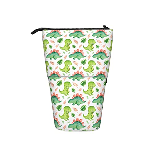 Ahdyr Federmäppchen Childish Dinosaurier Grün Palmblatt Stift Teleskophalter Schreibwaren Aufbewahrungsständer Tasche Schulbedarf Für Studenten Künstler Büro Krankenschwester von Ahdyr