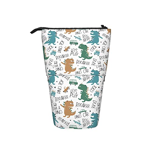 Ahdyr Federmäppchen Childish T-Rex Dinosaurier Dino Stift Teleskophalter Schreibwaren Aufbewahrungsständer Tasche Schulbedarf Für Studenten Künstler Büro Krankenschwester von Ahdyr