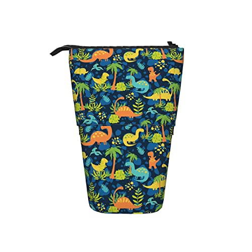 Ahdyr Federmäppchen Dinosaurier Childish Dino Palm Leaf Stift Teleskophalter Schreibwaren Aufbewahrungsständer Beutel Schulbedarf Für Studenten Künstler Büro Krankenschwester von Ahdyr