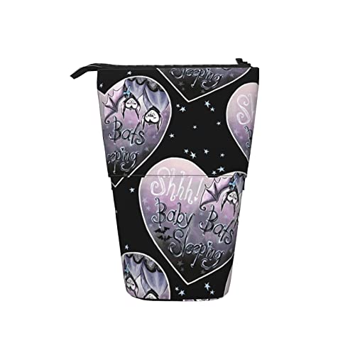 Ahdyr Fledermäuse Schlafmuster Teleskop-Federmäppchen Stand-Up-Organizer Kosmetiktasche Make-up-Tasche Schreibwaren Stiftetui Ahdyr Fledermäuse Schlafmuster Teleskop-Federmäppchen Stand-Up-Organizer Kosmetiktasche Make-up-Tasche Schreibwaren Stiftetui von Ahdyr