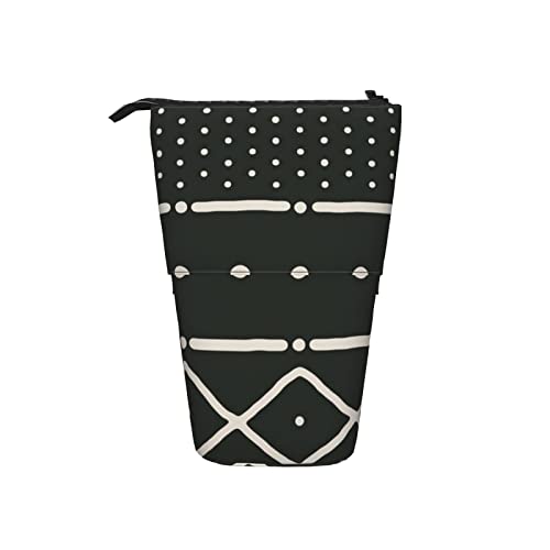 Ahdyr Geometry Bone On Black Teleskop-Federmäppchen Stand-Up-Organizer Kosmetiktasche Make-up-Tasche Schreibwaren Stiftetui von Ahdyr