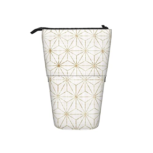 Ahdyr Gold Star Teleskop-Federmäppchen, Stand-Up-Organizer, Kosmetiktasche, Make-up-Tasche, Schreibwaren, Federmäppchen von Ahdyr