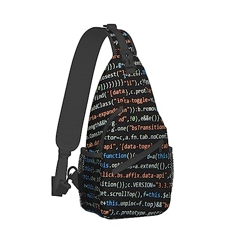 Ahdyr Herren-Sling-Rucksack, verstaubar, kompakt, Umhängetasche, Programmierer, Computer-Code-Art, Mehrzweck-Diebstahlschutz-Rucksack, Kameratasche mit verstellbarem Schultergurt Ahdyr Herren-Sling-Rucksack, verstaubar, kompakt, Umhängetasche, Programmierer, Computer-Code-Art, Mehrzweck-Diebstahlschutz-Rucksack, Kameratasche mit verstellbarem Schultergurt von Ahdyr