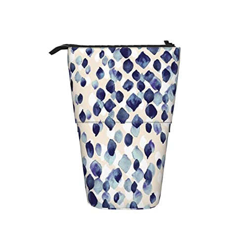 Ahdyr Indigo Rain Teleskop-Federmäppchen, Stand-Up-Organizer, Kosmetiktasche, Make-up-Tasche, Schreibwaren, Federmäppchen Ahdyr Indigo Rain Teleskop-Federmäppchen, Stand-Up-Organizer, Kosmetiktasche, Make-up-Tasche, Schreibwaren, Federmäppchen von Ahdyr